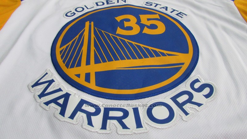 Maglia Bambino Golden State Warriors Kevin Durant #35 2017-18 Bianco
